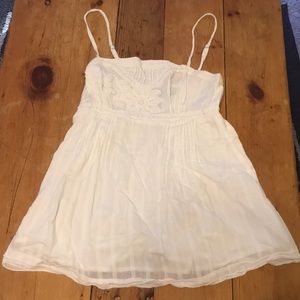 White linen tank top